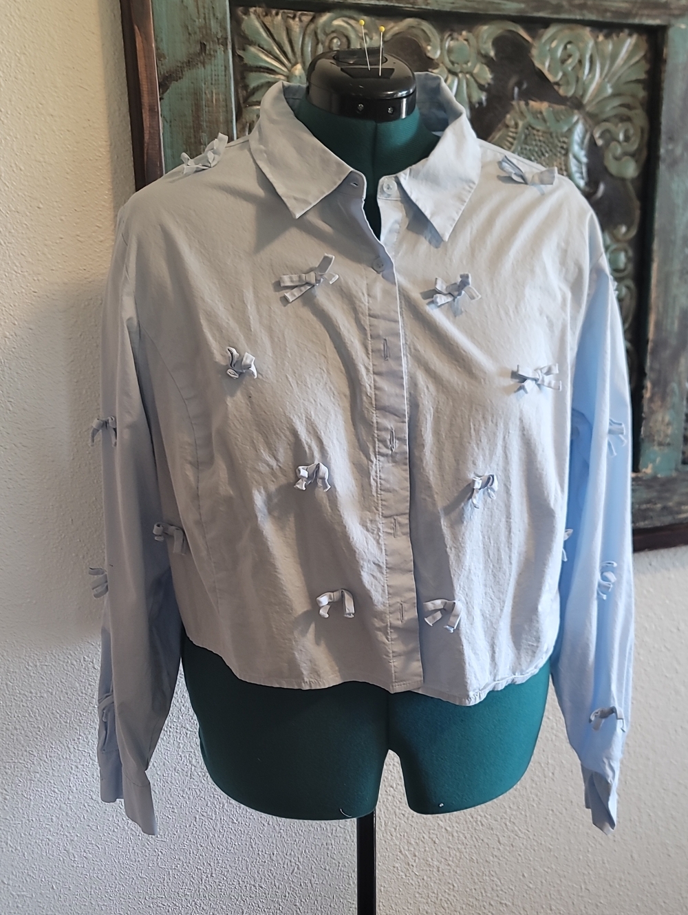 wild fable Light Blue Button-Up Shirt